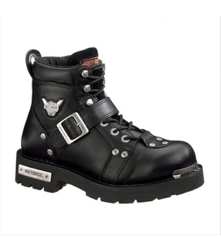 Harley-Davidson Scout Black 7-Inch Leather Boots, Side Entry