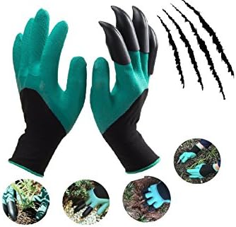 Garden Genie Gloves, Claws, Waterproof, Anti-Static, Dust-Proof, Nylon Great for Digging, Planting, and Gardening
