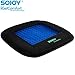 Sojoy Gel Seat Cushion for Long Sitting Cooling Gel Seat Cushion for Office Chair Breathable Chair Cushion for Pressure Pain Relief (18x17x2,Black)