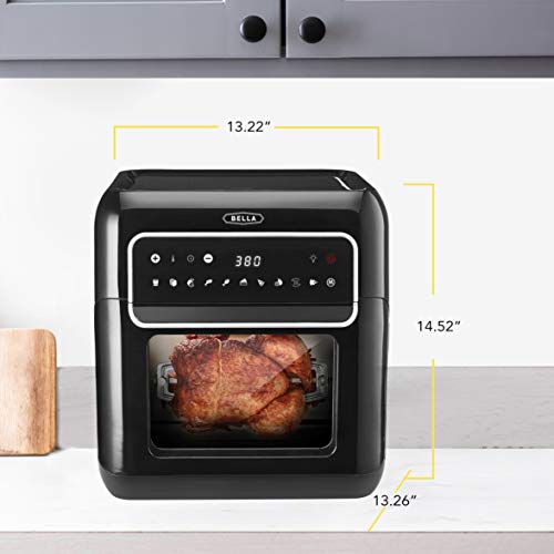 BELLA 10 Liter Air Fryer Oven Dehydrator, Black Pricepulse