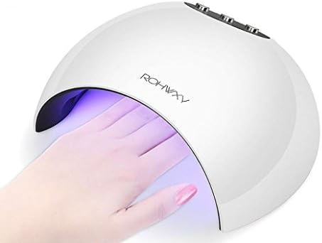 24W Led UV Nail Lamp, Roysberry USB Eggshell Smart Curing Lamp, Professional Quickly Square Shellac Nail Gel Polish Dryer, for Nails Polish Manicure Plus Anti-UV Auto Sensor Nail Dryer Lamp