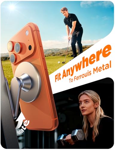 2026 Upgrade 360° Magnetic Golf Cart Phone Holder for iPhone [1s Snap], Golf Gifts for Fathers Day Birthday Gift for Men Husband Him Boyfriend Grandpa, Golf Accessories Fit EZGO Yamaha Club Car