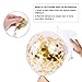 50pcs Gold Confetti Balloons, 12 Inch Latex Party Balloons with Golden Paper Confetti Dots for Wedding Engagement Party Decorations.