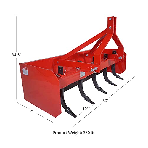 Titan Attachments Box Blade Tractor Attachment 4' Quick Hitch 3 Point