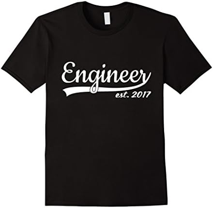 Men's Engineer Degree Graduation Gift 2017 T-Shirt Large Black