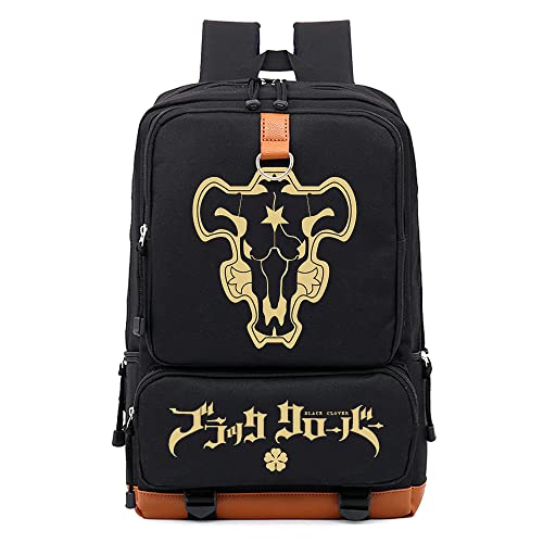 black clover mini backpack WANHONGYUE Anime Cosplay Unisex 15.6 Inch Laptop School Bag Rucksack for Travel/College/School/Work/Black / 5 Fashion and a four Black Clover Backpacks for Sale