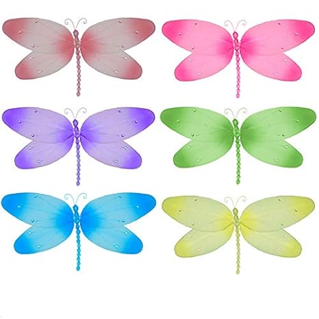 Baby Hanging Butterfly Large 13 Purple Painted Mesh Nylon
