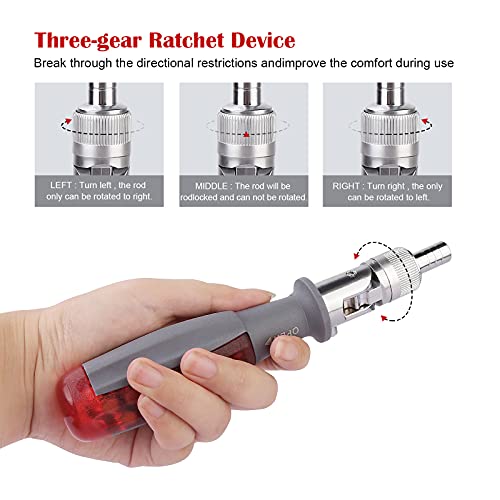 Schraubendreher Set,Ratschenschraubendreher,11 in 1 Ratschen-Multitool-Schraubendreher,Magnetisches Ratschenschraubendreher Bit Schraubendreher Bithalter für Haushaltsgeräte,Elektronik,Industrie-Kit