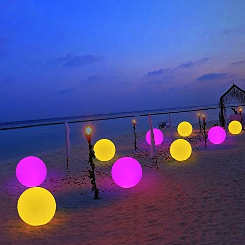 ZKKAW LED Ball Lights, Outdoor Color Changing Floating Pool Lights Outdoor Landscape Lights Waterproof Lamps with Remote Control for Garden Pool Decoration,60CM