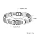 Mens Stainless Steel Bracelet Classic Link Wrist （Silver，11mm）