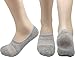 Pro Mountain No Show Socks Size S Grey 4 Pack Women Cotton Cushion Footies Liner Sneakers Workout Loafer Footies Flats US Shoe 6-8