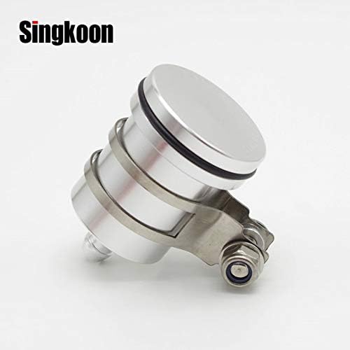 FIOLTY Universal Motorcycle Accessories Brake Fluid Reservoir Clutch Tank Master oil Cup FOR suzuki ltz 400 Grom cb1000r cbr 250r : Siver