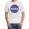 Maglietta Uomo NASA Logo Galaxy Streetwear Outfit T-Shirt Uomo Regalo X-Large Bianco