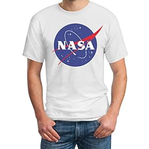 Maglietta Uomo NASA Logo Galaxy Streetwear Outfit T-Shirt Uomo Regalo X-Large Bianco