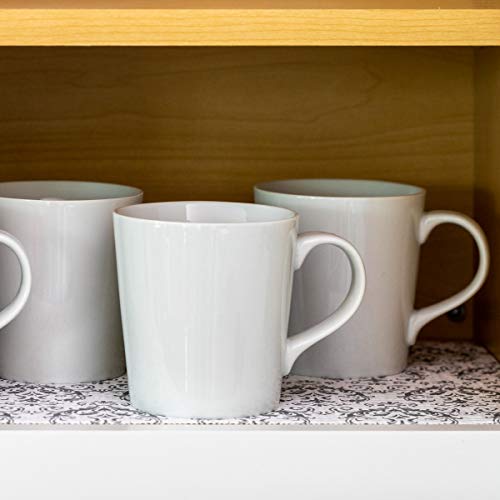 Duck Smooth Top Easy Liner Shelf Liner, Under Cabinet Multipack, 6-Rolls, Each 20" Width, 6' Length, Grey Damask