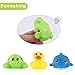 LAKA Bath Toys, 6 Pack Bath Toy Sets with Fishing Net, Pool Squirt Toys Bathtub Fishing Toys for Toddler Baby Kids - 3 Cute Sound Toys, 2 Squirt Toys, 1 Fishing Net