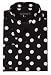 George's Men's 100% Cotton Big Polka Dot Pattern Shirt With French Cuff 16-16 1/2 34-35 Black-White Dot