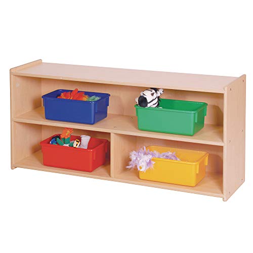 Angeles Value Line Toddler 2-Shelf Storage - 48" by 12" by 23" - Perfect for Books, Puzzles, General Supplies - Low Height Ideal for Young Children to Access Contents - Easy to Assemble and Clean