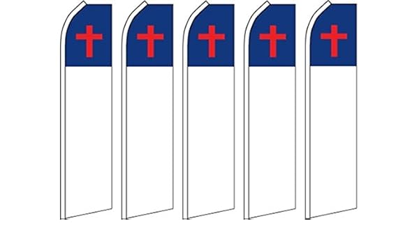 Amazon Com 5 Swooper Flutter Feather Flags Christian Flag Red