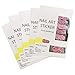 5 Sheets Full Nail Wraps Art Polish Stickers Decal Strips Adhesive False Nail Design Manicure Set With 1Pc Nail Buffers Files For Women Girls