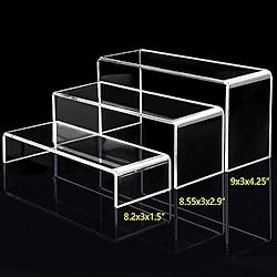Goabroa Acrylic Display Risers, Clear Rectangle