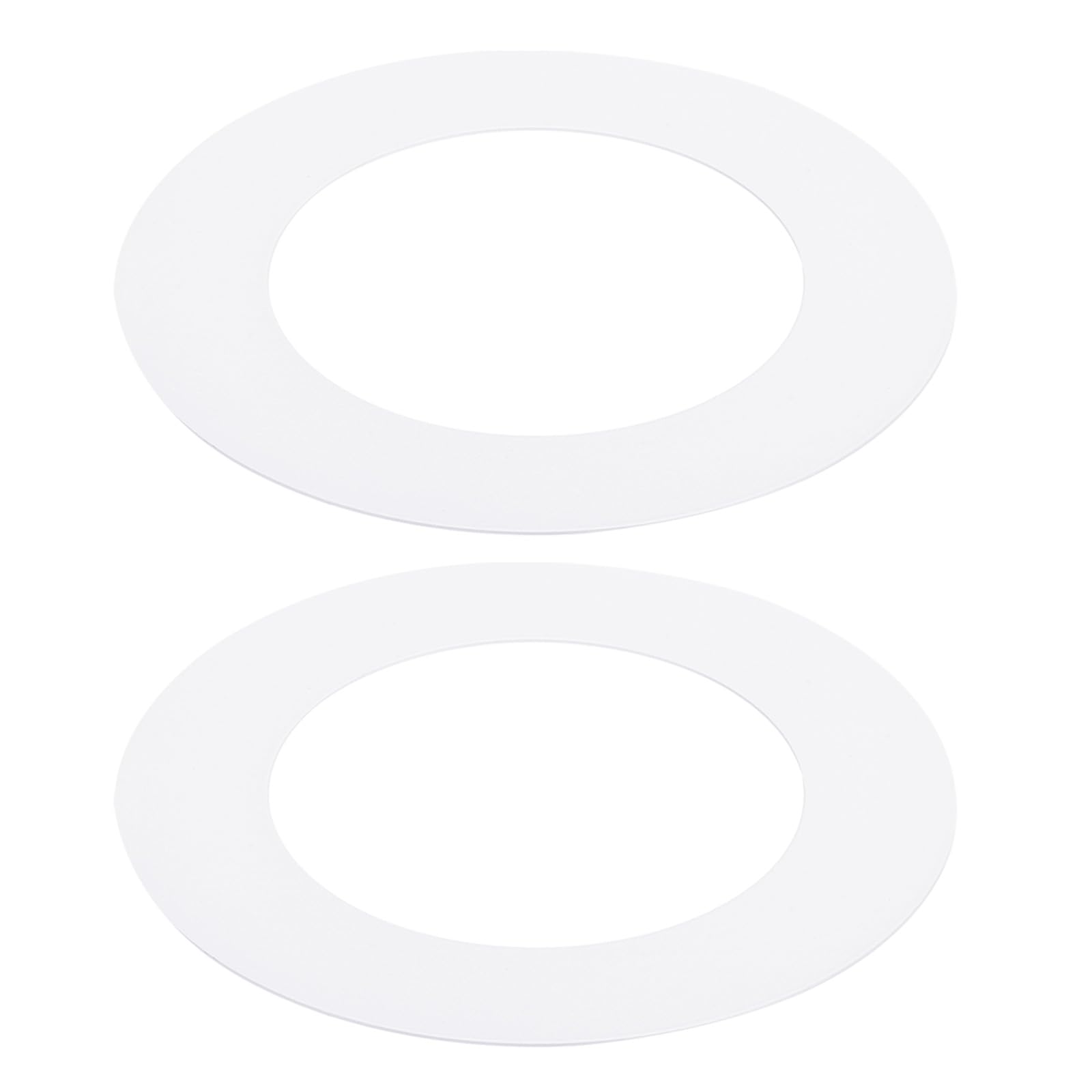 PATIKIL Goof Rings for 4 Inch Recessed Can Lighting Down Light, 2 Pcs Metal Goof Trim Rings Cover, Outer Diameter 6.77-inch, Inner Diameter 4.25-inch, Matte Finish White, Flush Mount
