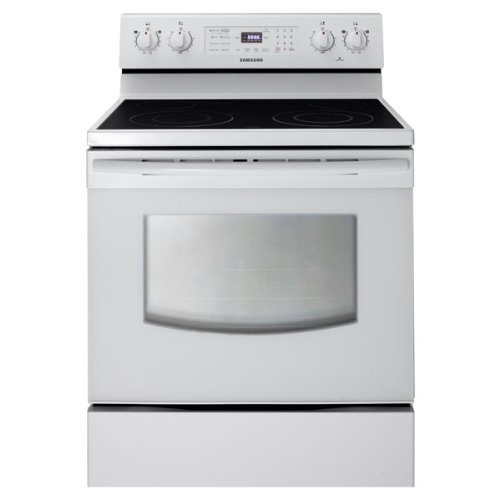 Samsung FER300SW 30 In. Freestanding Electric Range with Ceramic Cooktop and 5.9 Cu. Ft. Oven, White