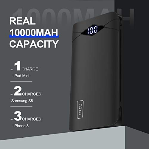 image for INIU 10000 mAh Portable Power Bank LED Display Ultra Compact 2 USB Por
