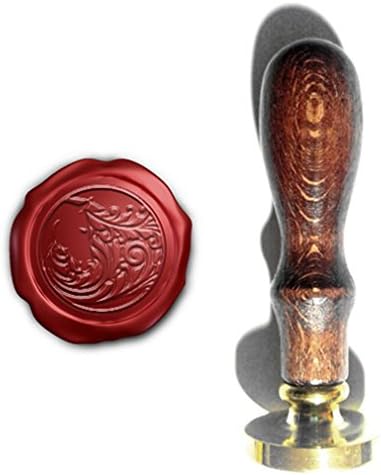 RhyNSky Horse Animal Round Removable Wax Seal Stamp with Wooden Handle for Cards, Envelopes, Invitations, C56