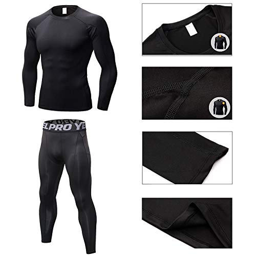 Men's Compression Shirt and Pants Performance Long Johns Thermal Underwear Set - Thumbnail 5