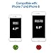 JETech Screen Protector for iPhone SE 2022/2020, iPhone 8 and iPhone 7, PET Film, HD Clear, 3-Pack
