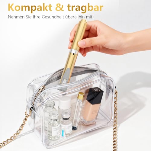 AMAINKI Reusable Insulin Pen for 2ml Cartridges, Accurate Dosing of 1-60 Units, Injector Compatible with Standard Cartridges, Portable Metal Body | Dosificación Precisa de ,Inyector Compatible con Cartuchos Estándar, Cuerpo Metálico Portátil