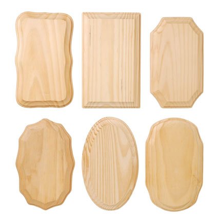 Wood Plaque 3.5x5.5 Assorted 6 Styles in Pack