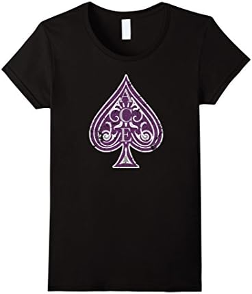 Women's Asexual Pride T-Shirt | Purple Ace of Spades Large Black