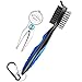 WULASER Golf Brush, Golf Club Brush Groove Cleaner, Golf Club Cleaner Brush with Wire | Nylon Brush | Steel Nail | Golf Divot Tool | Aluminum Carabiner, Lightweight, Easily in Golf Bag (Blue)