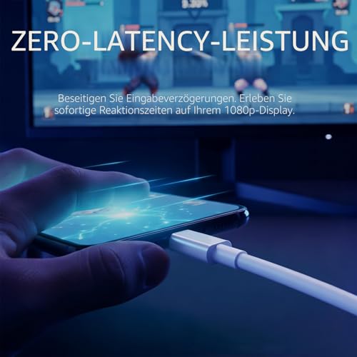 Lightning auf HDMI Adapter [Apple MFi zertifiziert], 1080P Digital AV Adapter für iPhone & iPad, Synchronisationsbildschirm zu TV/Monitor/Projektor, keine externe Stromversorgung erforderlich