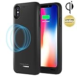 Press Play iPhone Xs/X Battery Case (Apple Certified) with Qi Wireless Charging Nero iPhone 10 Portable Charger Slim Charging Case 4200mAh Extended Battery Pack Power Cases Cover (Black)