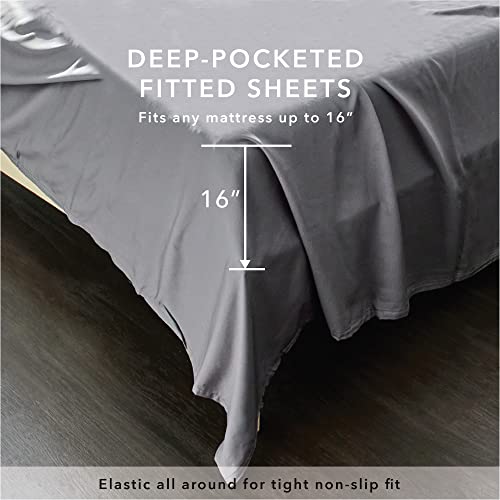 Bamboo Bay Luxury Bamboo Sheets Queen Size 4 Piece Ultra Soft Cooling