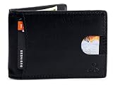 RFID Leather Wallets for Men - Bifold Slim Mens Wallet money clip card holder, Black