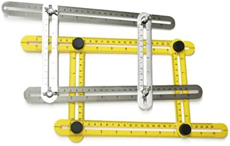 Heavy Duty Stainless Steel Multi Angle Measuring Ruler by JMG Outdoors, Metal Angle Template Tool - Angle Finder for Contractors, Handymen, DIY-fers