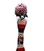 USA Majek Golf Driver 1 3 5 Fairway Woods Headcovers Pom Pom Knit Limited Edition Vintage Classic Traditional Flag Stars Red White Blue Stripes Retro Head Cover Fits 460cc Driver and 260cc Metal Woods