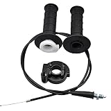 Minireen Dirtbike Twist Throttle Accelerator Handle Grips and Cable Set for 7/8" 50cc 150cc 250cc Mini Bike ATV Quad Pit Bike Dirtbike (22mm)