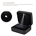 Naimo Rubber Engagement Ring LED Light Jewelry Gift Box (Black)