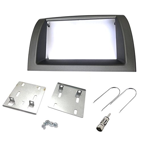 Sound-way Double DIN Car Radio Installation Kit, 2 DIN Front Panel Frame, Facia Adaptor with Mounting Holders, Antenna Adapter, Release keys, compatible with Lancia Y Ypsilon 2003-2006