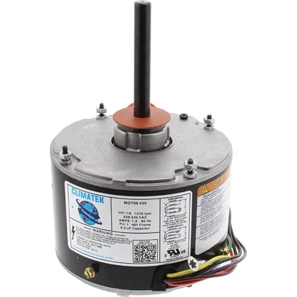 51-23055-11 - OEM Upgraded Rheem Condenser Fan Motor 1/5 HP 208-230 Volts  1075 RPM: Amazon.com: Tools u0026 Home Improvement