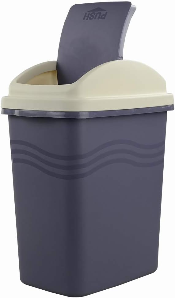 Ggbin Swing Lid Trash Cans, 10 L Plastic Garbage Bins