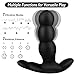 Rotating Anal Vibrator Sex Toy with Dual Motor 7x7 360° Rotation Vibration Patterns, PALOQUETH Unisex Waterproof Vibrating Butt Plug Silicone for Advanced Player, Rechargeable, Wireless Remote