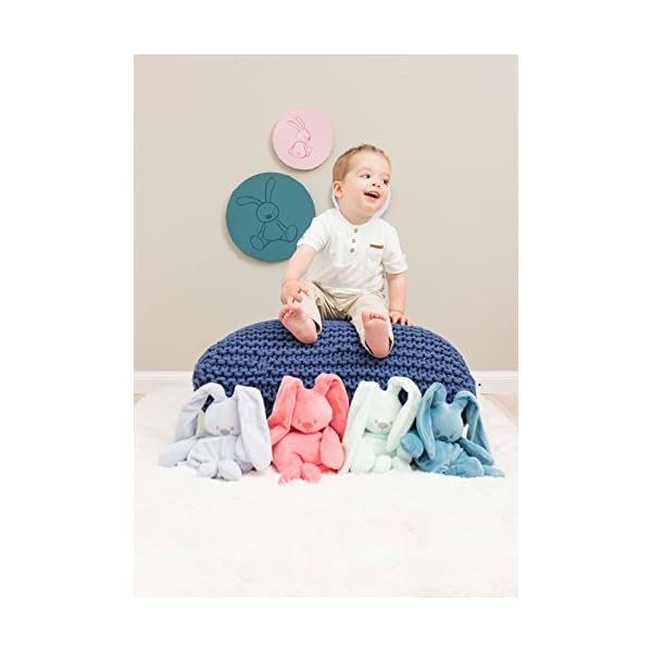 Nattou Kuscheltier Hase Lapidou, Wegbegleiter ab der Geburt, 36 cm, Koralle – Bild 3