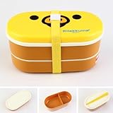 Lovely High Heat Resistance Double Layers Chopsticks Plastic Bento Lunch Box