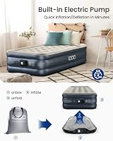 iDOO Single Air Bed with Built-In Pump 188x99x38cm 249kg Max view 3